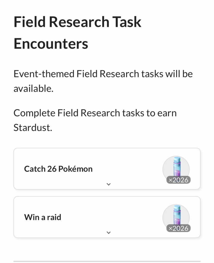 Celebrate the New Year with these limited time event field researches!