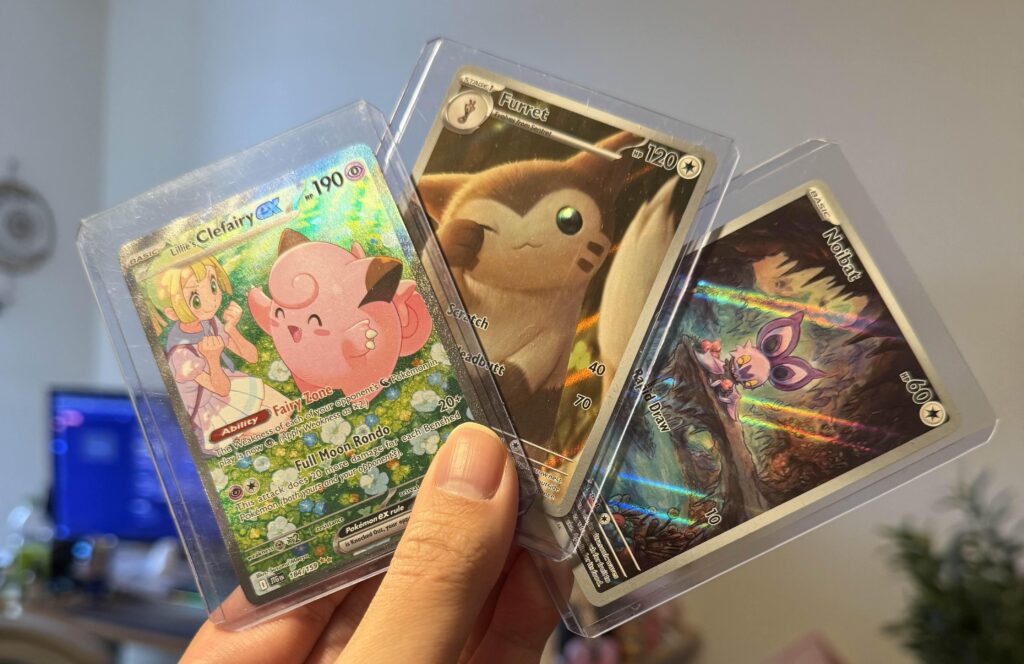 Pulled my dream chase today <3 Lillie‘s Clefairy + two extra cute cards hehe
