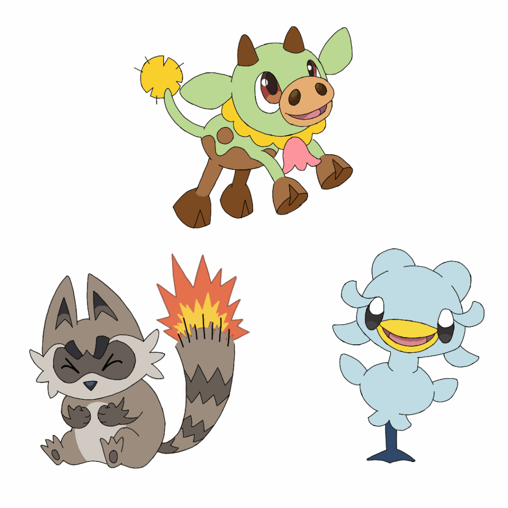 Starters for a Midwest fakemon region