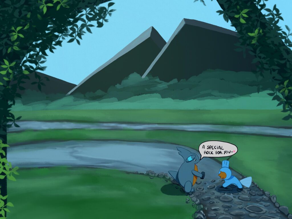 [fanart] mudkip and gible