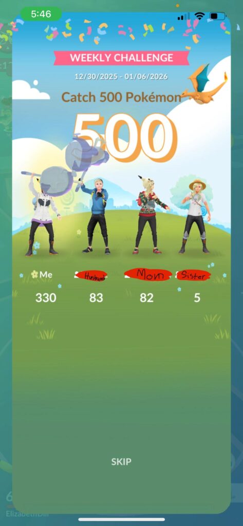 Last week’s weekly challenge-My poor back