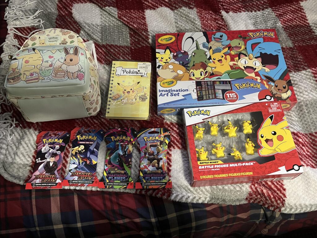 My little cousin loved her Christmas present, Pokémon sword, and now her birthday coming up on the 3rd, went ahead and got her presents! Hope she’ll like these as much! She’ll be turning 8 ^~^