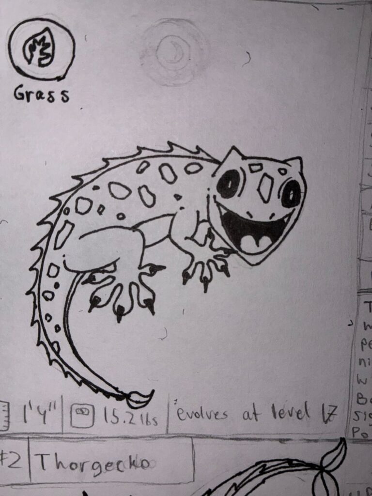 Rate My Grass/Dark Starter Fakemon (description below)