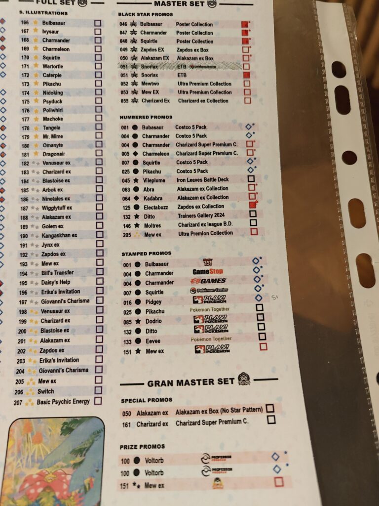 Master set 151 ITA help