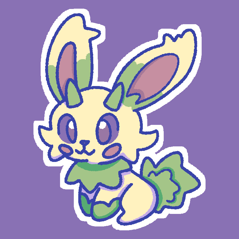 Petalop, the baby Jackalope Pokémon (OC)