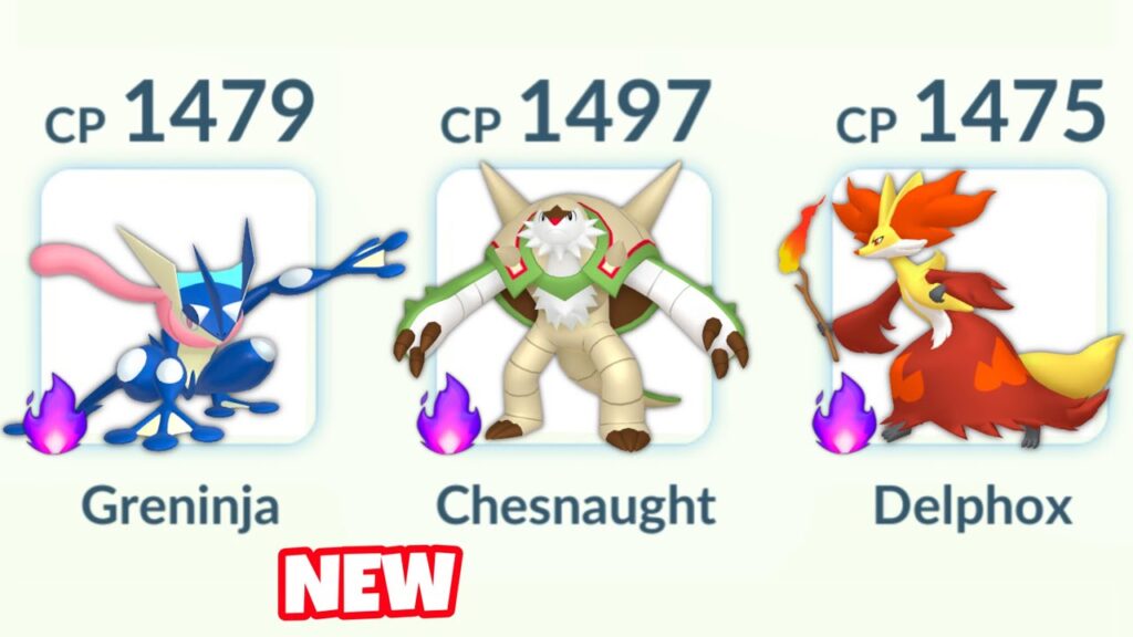 using *NEW* Shadow (Greninja, Chesnaught, Delphox) team in Pokemon GO.