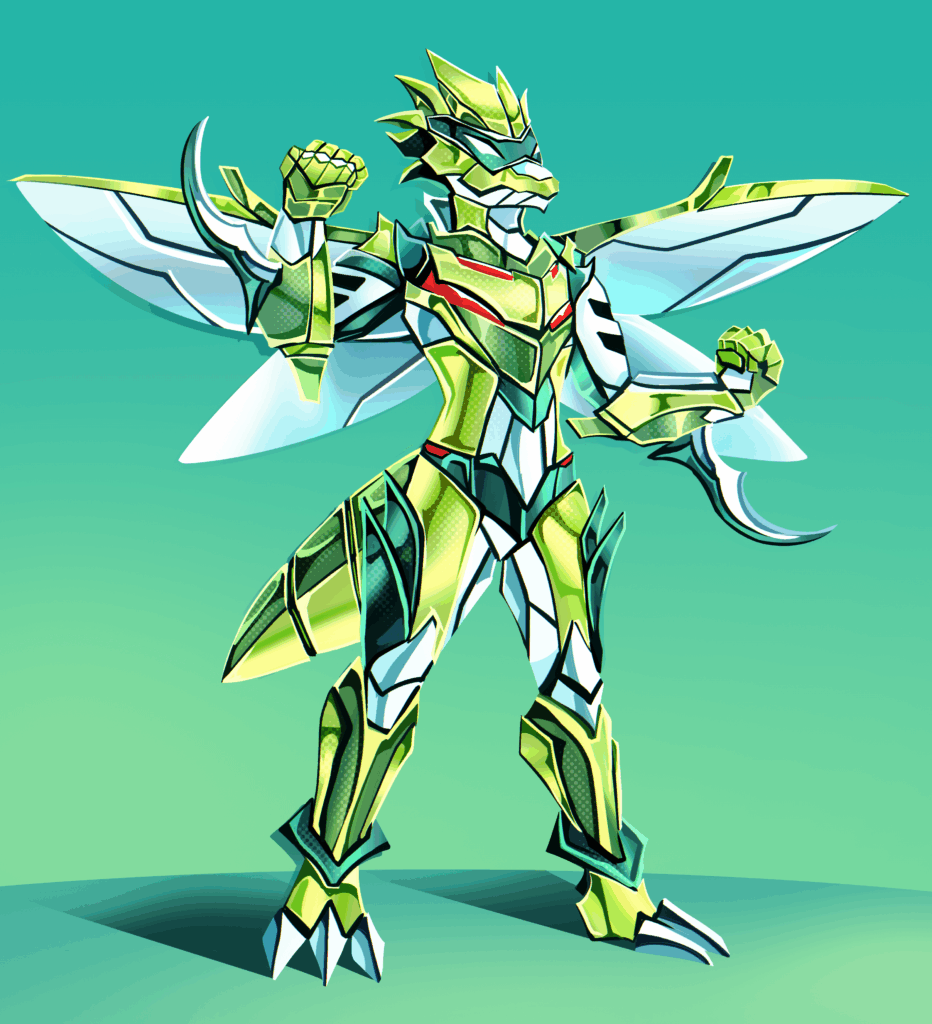 Metal Hero Scyther (design comm, art by me)