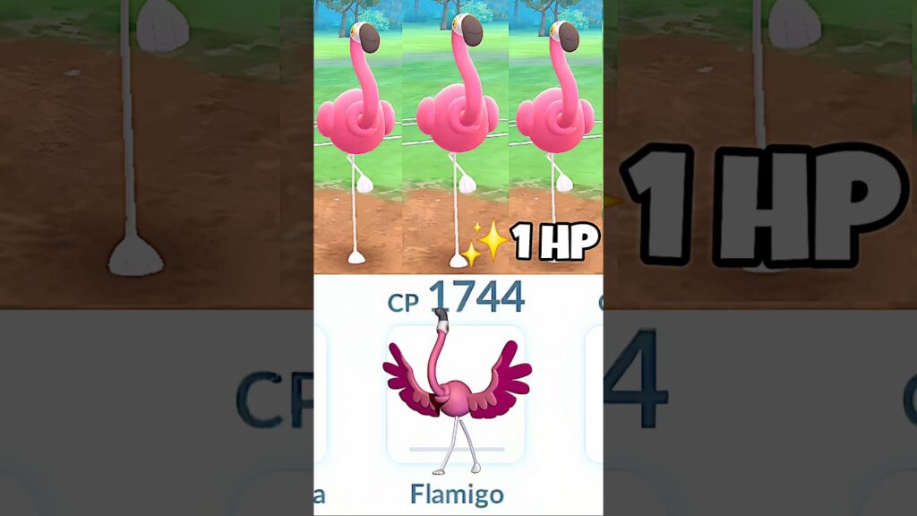 1 HP New Flamigo Destroy Grunt Badly in Pokemon Go