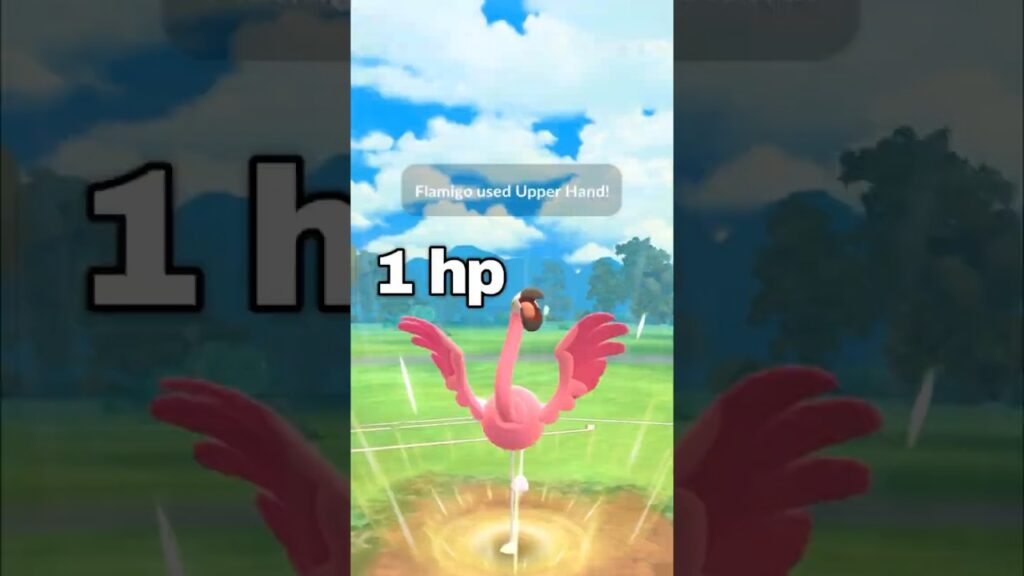 1.1 hp Flamigo vs grunt In Pokemon GO