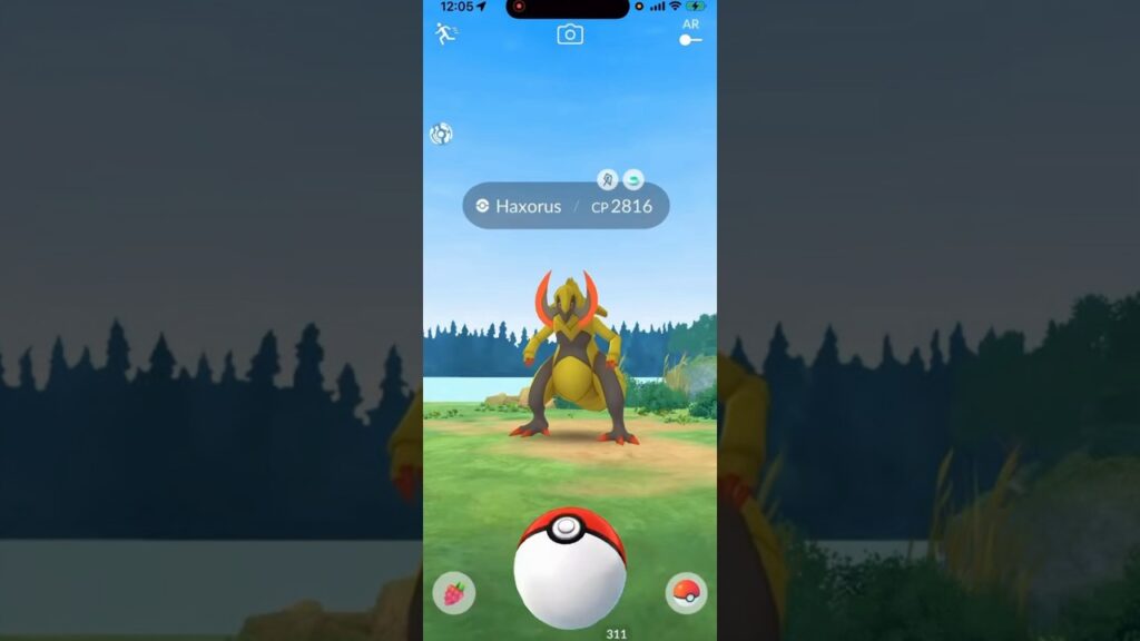 RARE WILD Haxorus in Pokemon Go! #shorts #pokemon