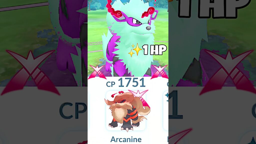 1 HP Dynamax Arcanine Destoy Grunt Badly in Pokemon Go