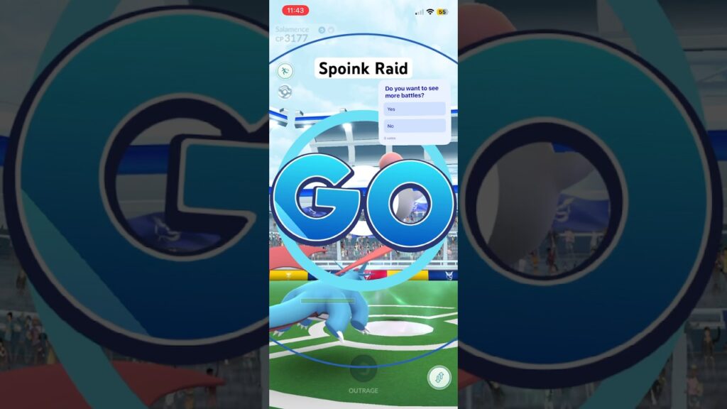 Solo Pokemon Go Raid vs Spoink #pokemon #pokemongo #pokemongame