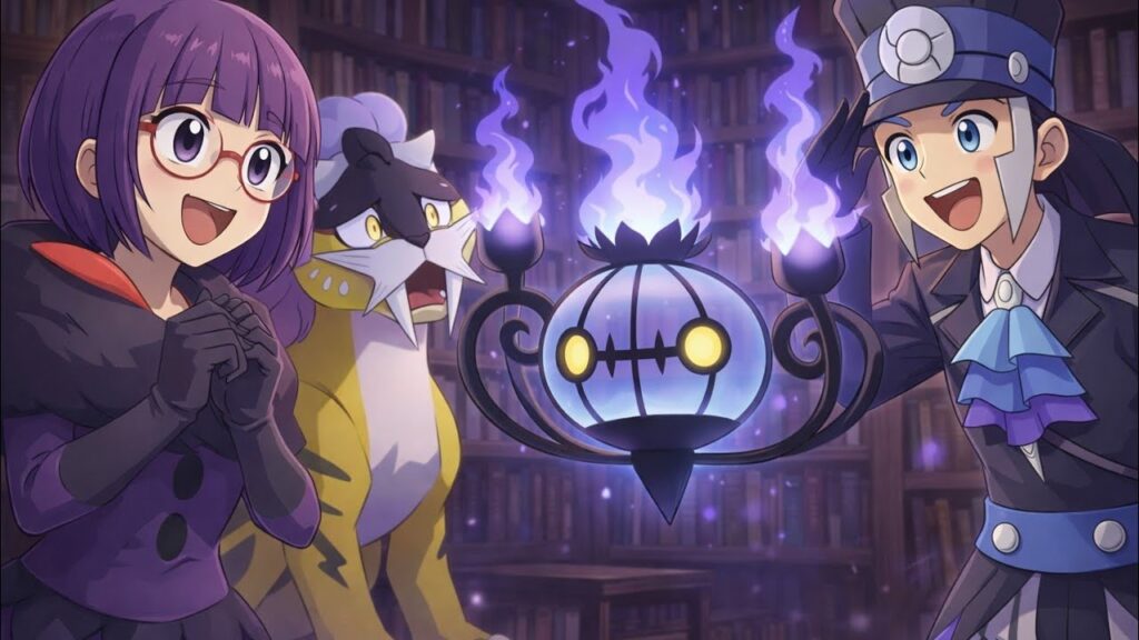 Pokemon Masters EX - Team Chandelure vs Raikou