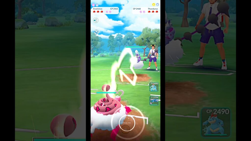 Therian Enamorus VS Therian Thundurus PVP Battle Pokemon Go