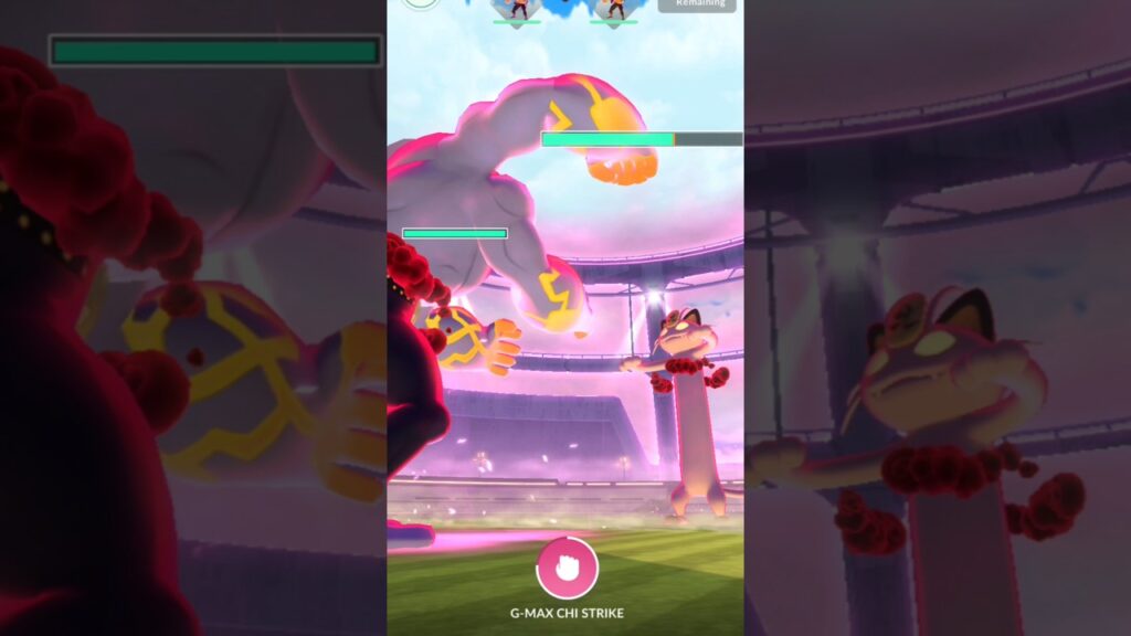 First Ever Gigantamax Meowth Raid in Pokemon Go #pokemon #pokemongo #shorts #youtubeshorts