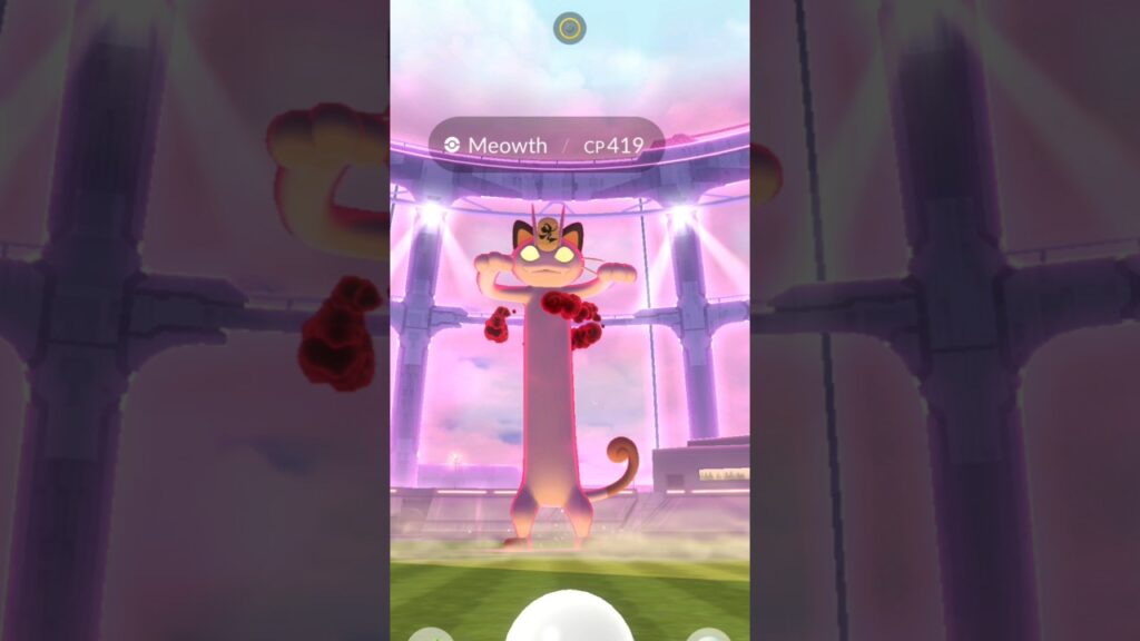Finally Caught Gigantamax Meowth in Pokemon Go #pokemon #pokemongo #youtubeshorts #shorts