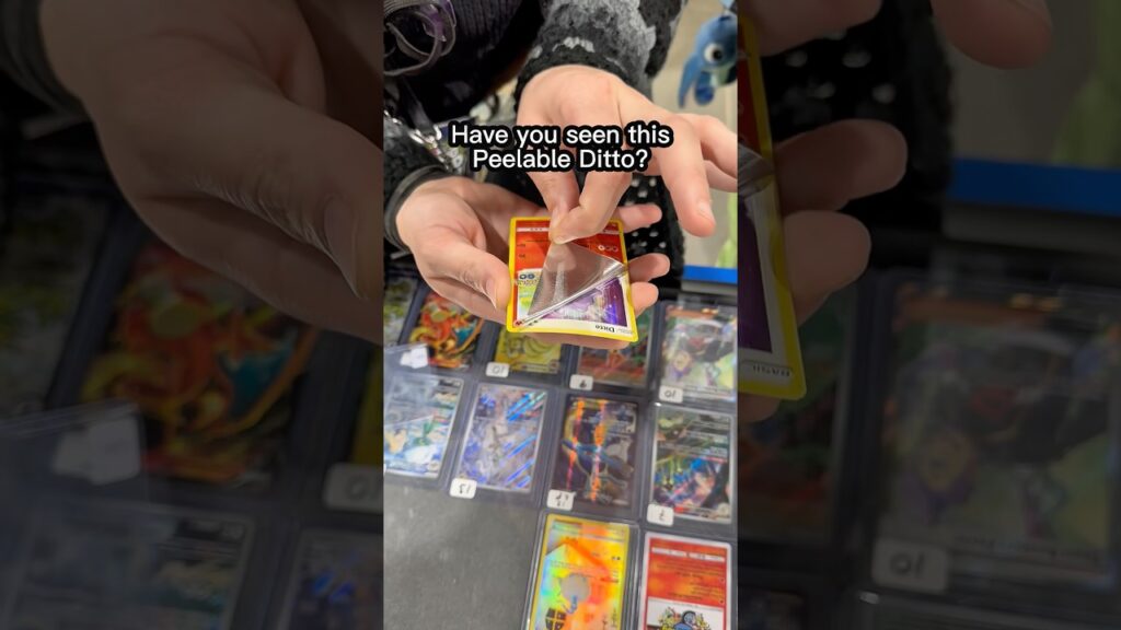 Have you seen this peel-able Ditto card from Pokemon Go? #pokemontcg #pokemoncards #vendorpov #tcg