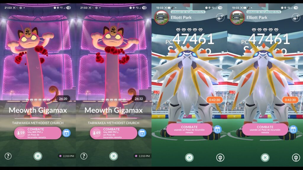 Invitaciones a MEOWTH GIGAMAX y SOLGALEO Pokemon GO live Remote raid invites