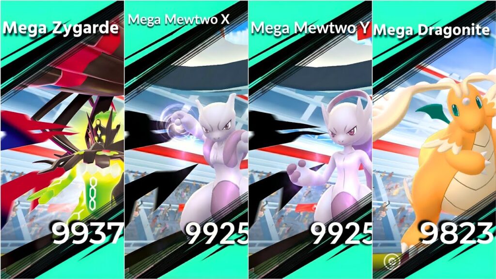 Mega Zygarde & Mega Dragonite with Mega mewtwo's in pokemon go | New Mega & Gigantamax pokemon go.