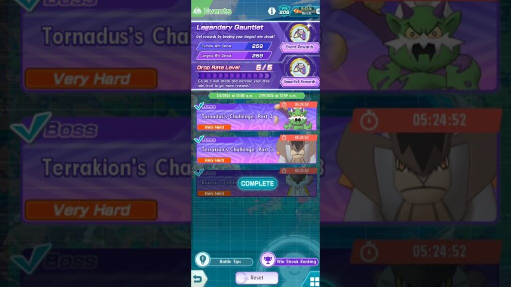 Pokemon Masters - Legendary Gauntlet #24 (259 Streak)