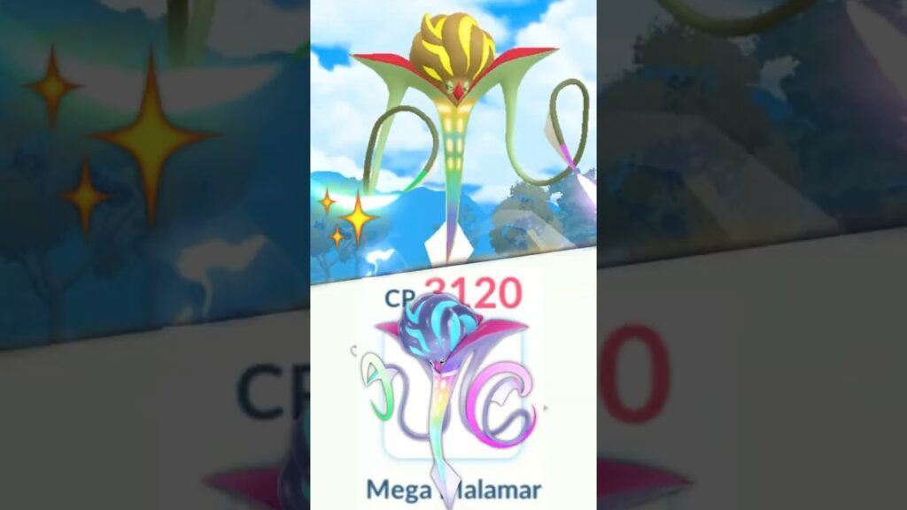 1.1 hp Shiny Mega Malamar vs grunt In Pokemon GO
