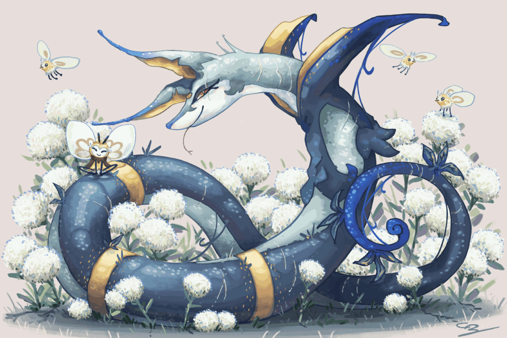 [OC] It's almost Pokemon Day, I made a painting of my favorite Pokemon to celebrate~ 💚