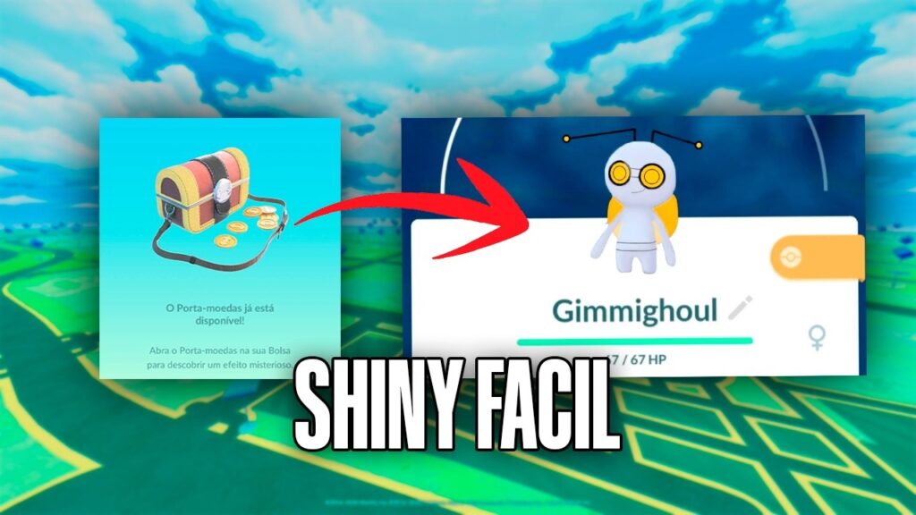 PEGUE AGORA O RARO SHINY GIMMIGHOUL NO POKEMON GO! #pokemongo