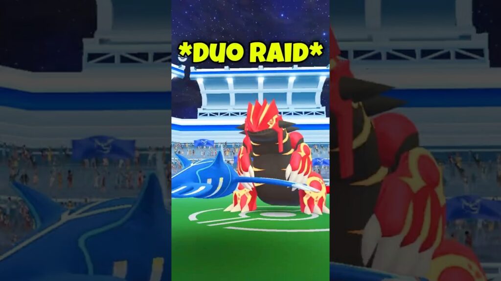 Primal GROUDON *Duo* Raid in Pokemon GO.