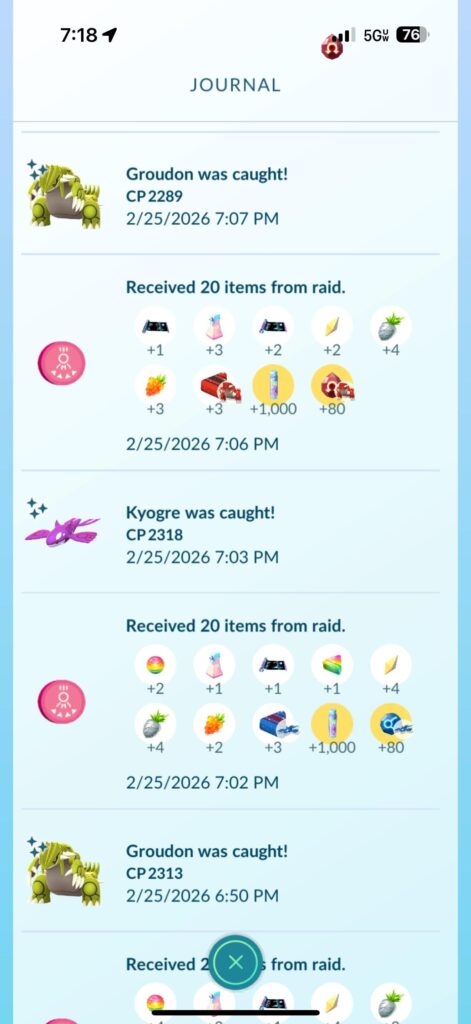 3 shinies back to back!! During a raid meet up