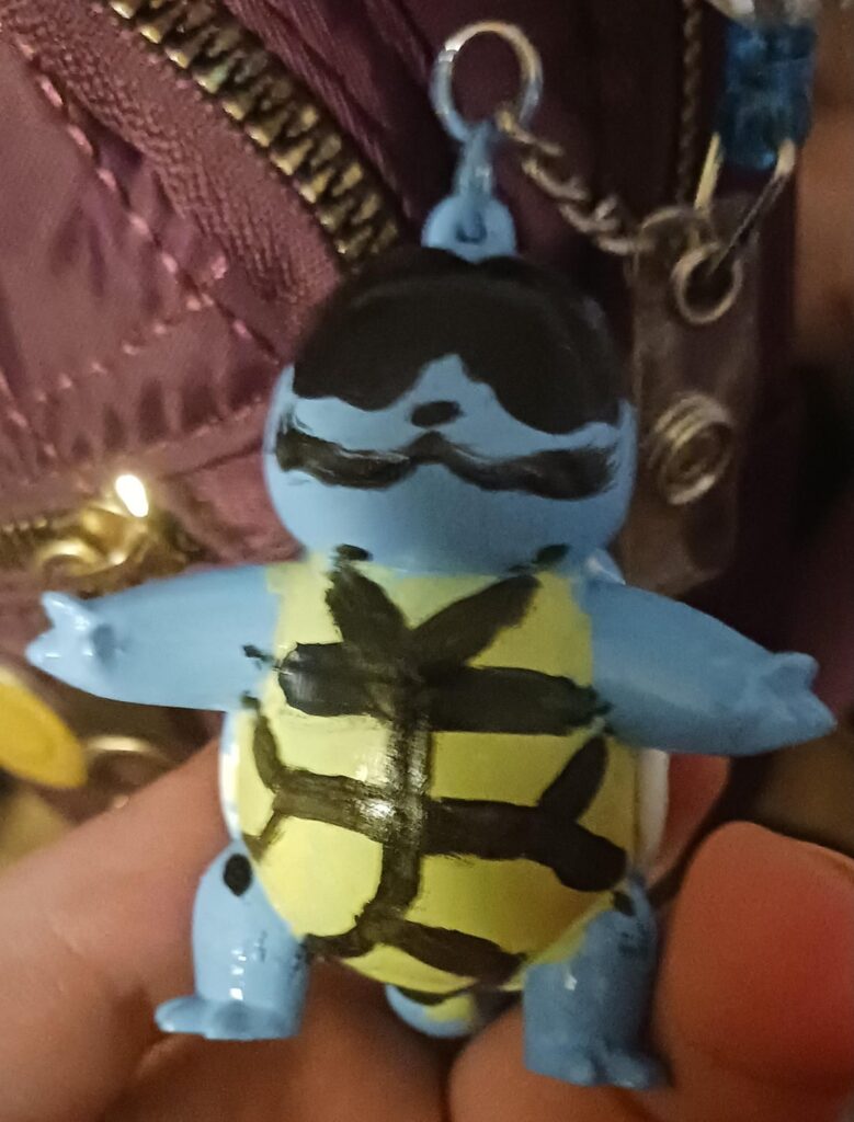 I tried to pain this Squirtle clip into a shiny version how did I do