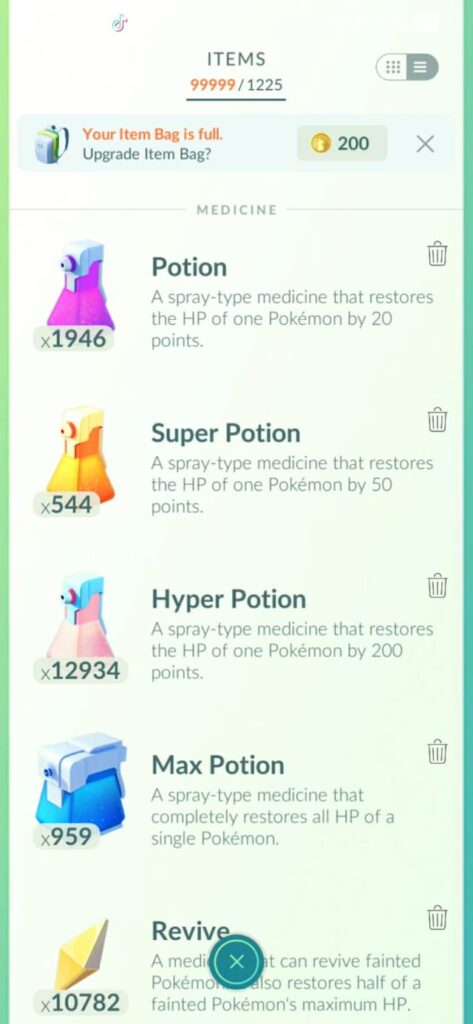 100,000 total items possible