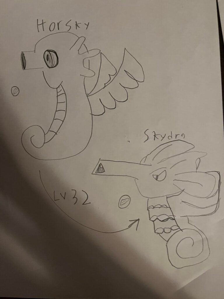 Flying/fairy convergent horsea line