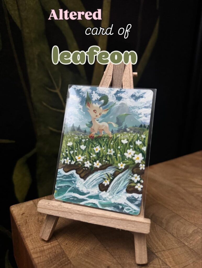 I tried to paint leafeon - gouache paint 🍃✨