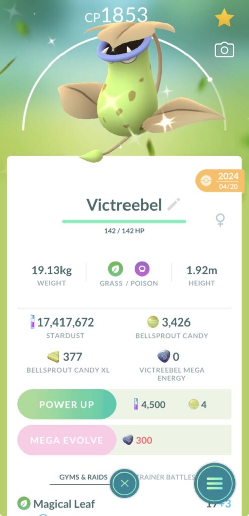 Victreebel Mega Energy has been enabled!