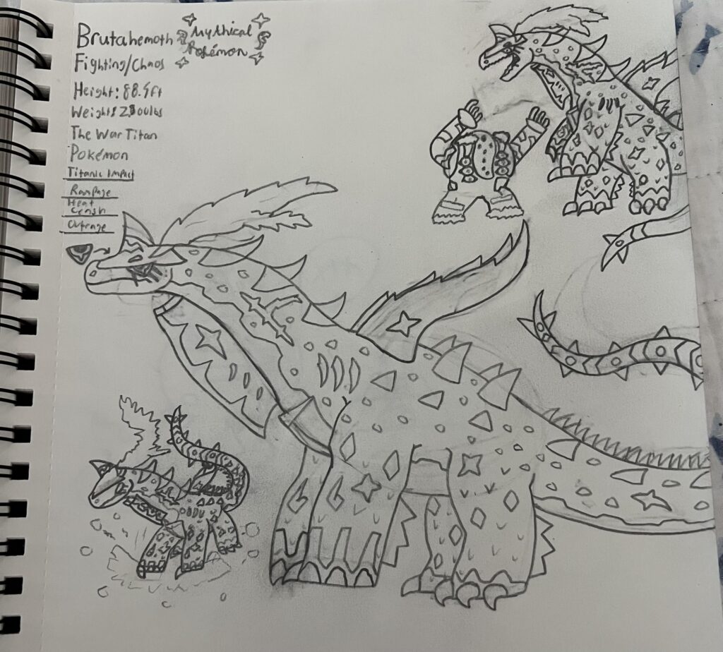 WIP Mythical Fighting Type Pokémon based on Titanosaur Sauropods such as Argentinosaurus & Dreadnoughtus.