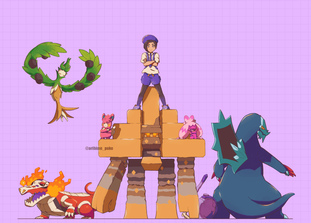 Each Pokémon has its own presence, it was so much fun bringing this team to life! 💜