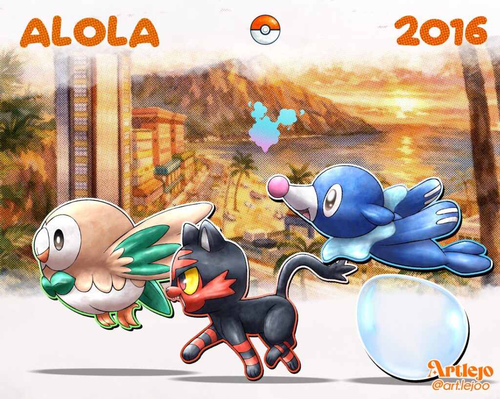 Day 7/9 – Alola 🌺 🌱 🔥 💧 (OC)