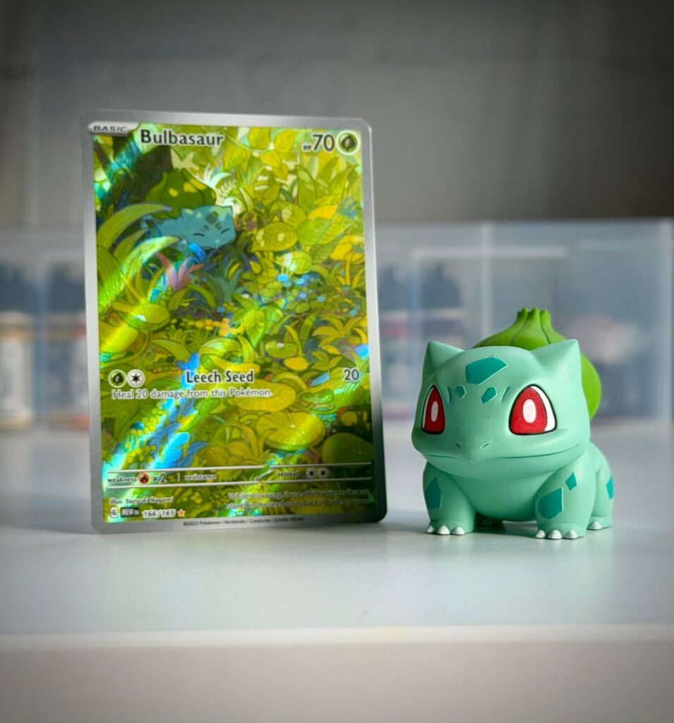 Printed and hand-painted figurines with their 151 cards [OC]