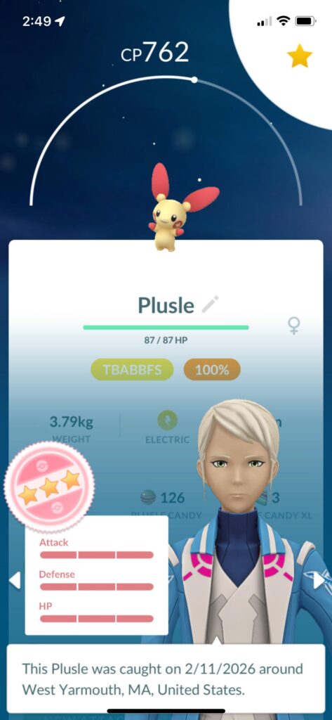 So I got one of the many useless Pokemon as a 100 percent through research