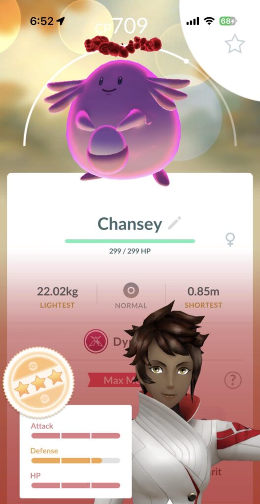 Got my first Dynamax Chansey! Was just wondering whether I should focus on evolving it or getting max spirit and max guard