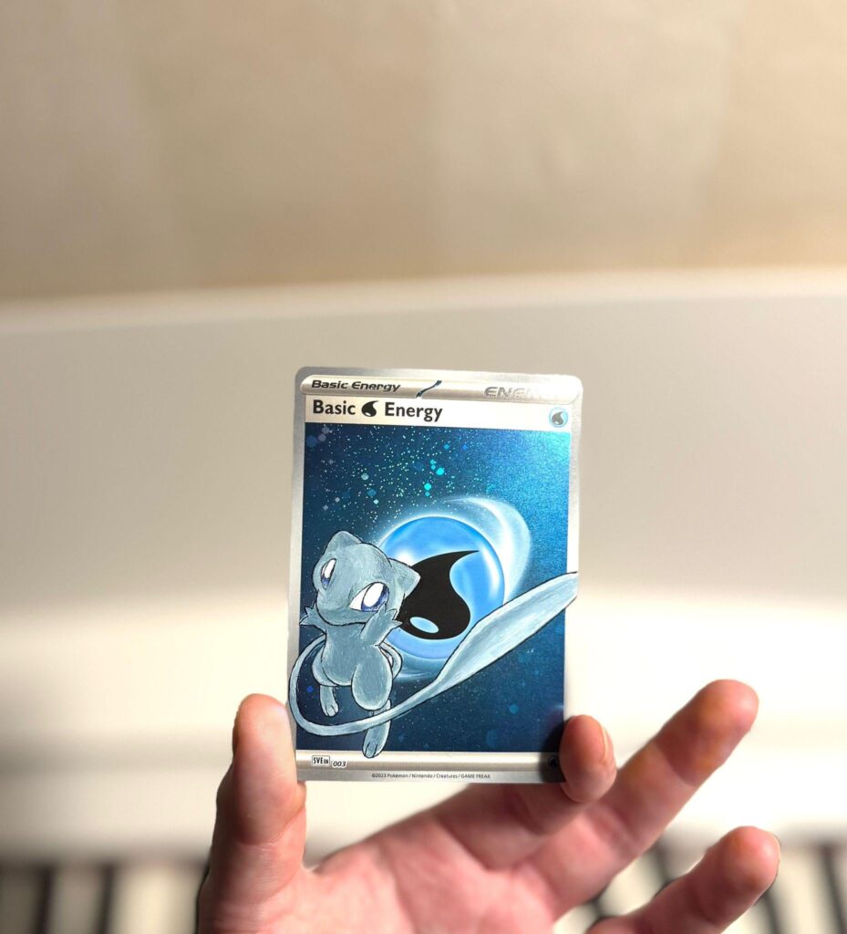 Wife painted a Mew on my Water Energy! 💧