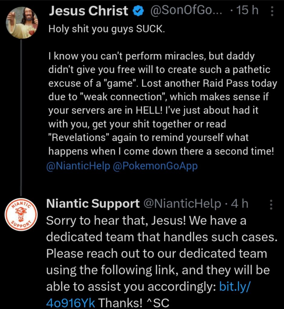 Not even Jesus is safe from the "Niantic Experience"