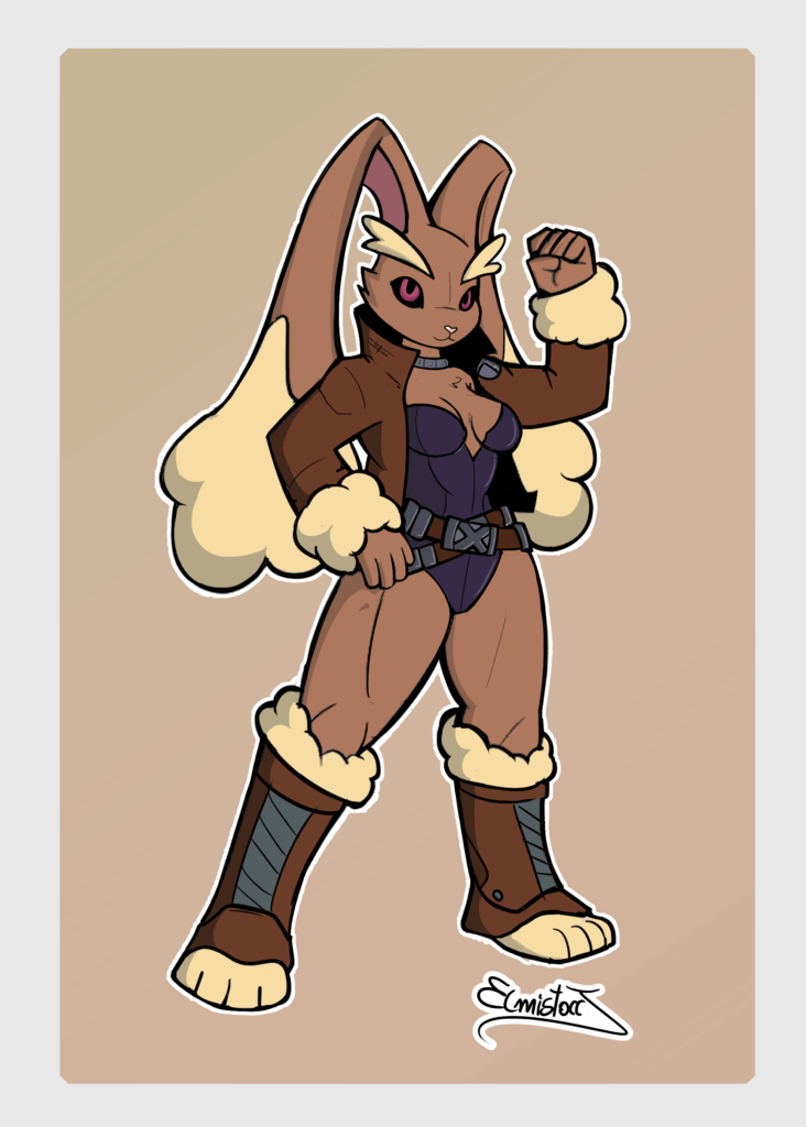 [OC] Here is a fanart of Lopunny with the Rogue outfit from Marvel (Art by me)