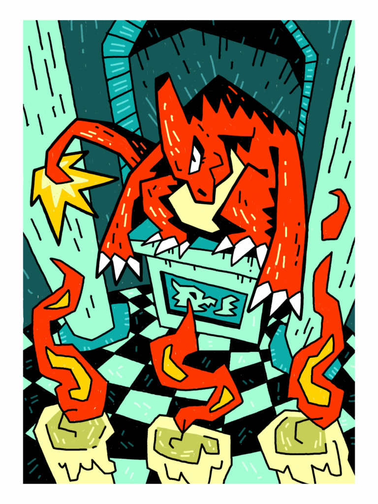 I try to draw them in order until I get bored (005) - Charmeleon