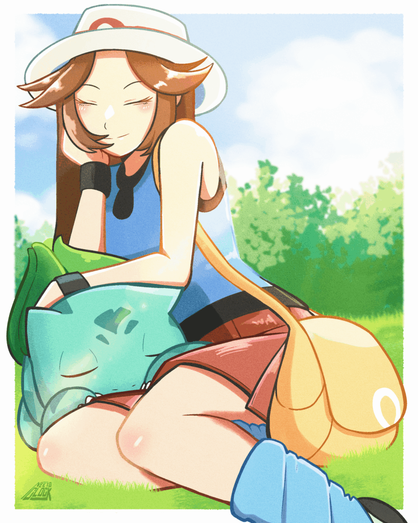 [OC] Leaf and Bulbasaur | Happy Pokemon Day!