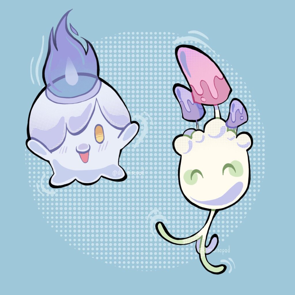 litwick and morelull!!