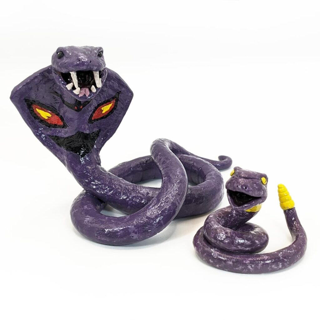 I Made Realistic Pokémon With Polymer Clay: Ekans and Arbok