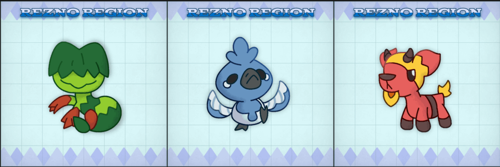 My Polish Starters: Reptuff, Seaglett and Burnee!