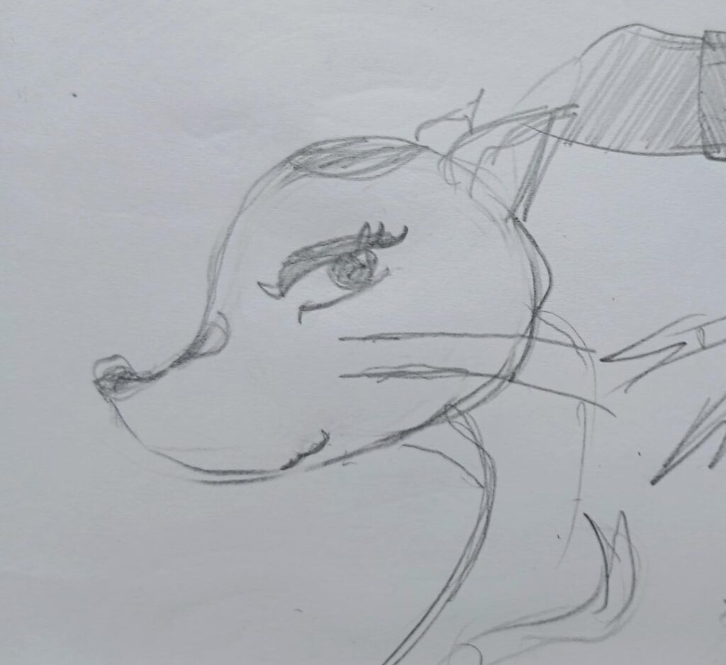 [OC] My sketches of Mienshao because I like this pokemon.