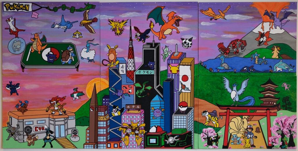 Japan Inspired Pokemon Art [OC]